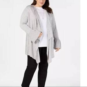 Style & Co. Asymmetric Bell Sleeve Cardigan-3X